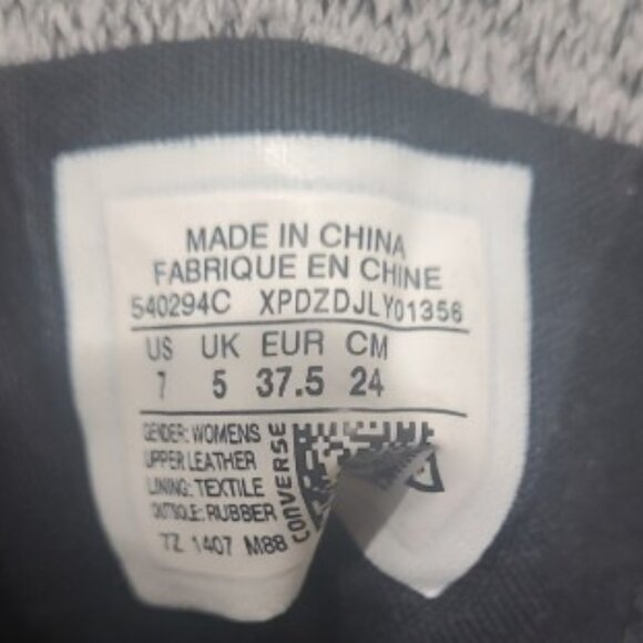 Converse All Stars Suede Black On Black Hi Tops - SZ 7 - Picture 7 of 8